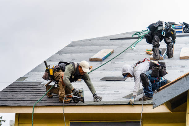 Professional Gutter Installation technician working in Townley, AL